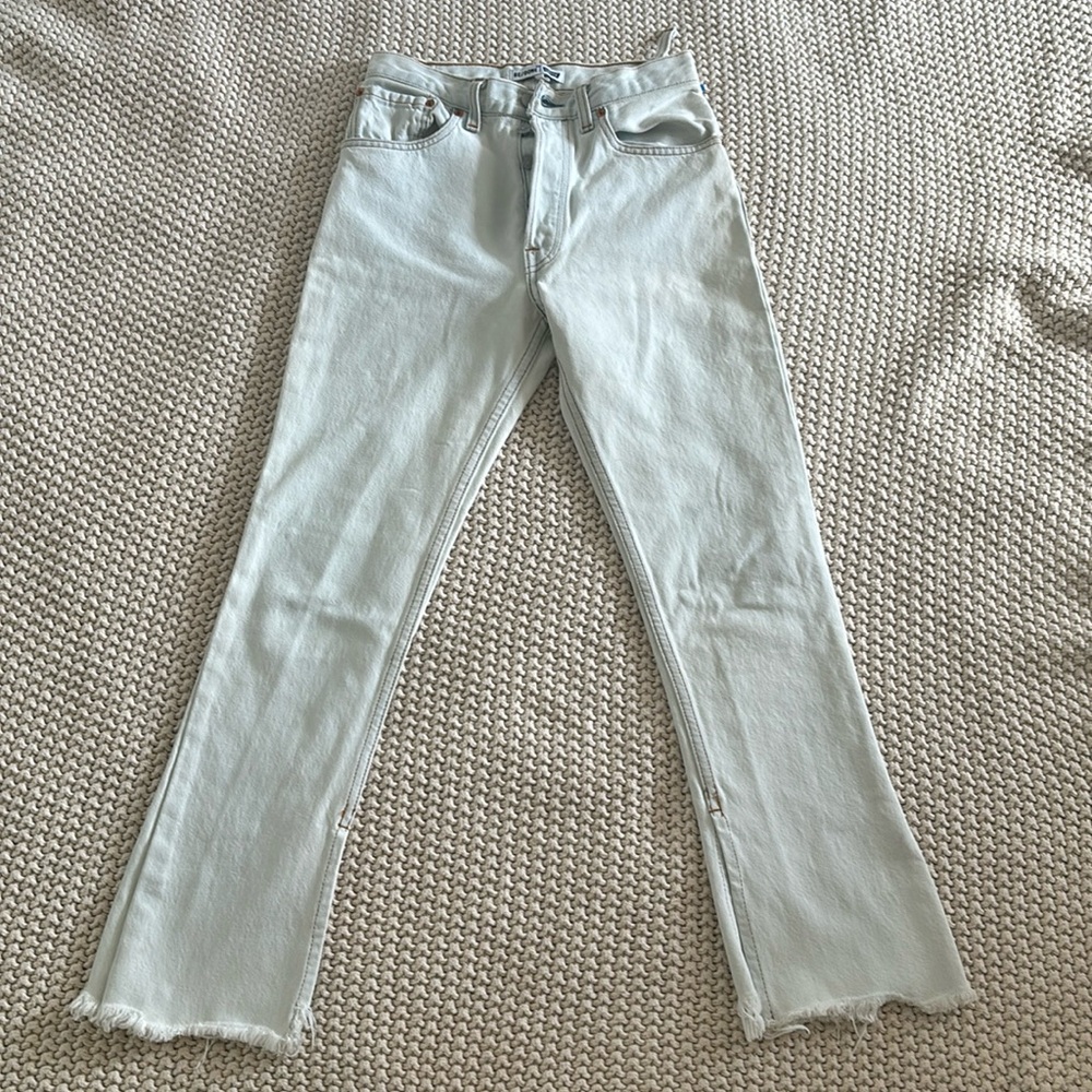 Re/done Levi’s Elsa Jeans Cropped in Light Wash Size 25